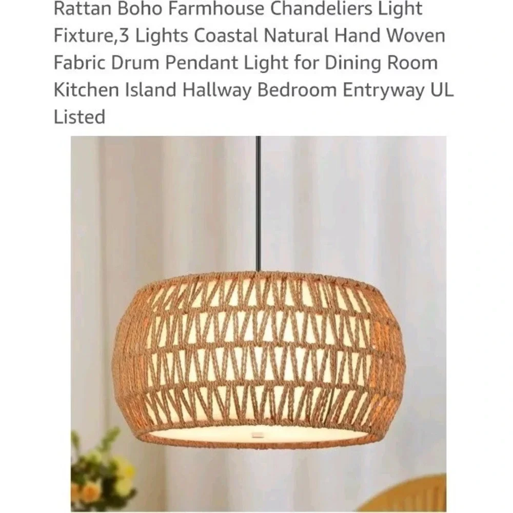 rattan pendant light